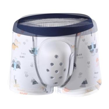 Imagem de KiBcsLic Cueca para circuncisão após corte de prepúcio, macia, respirável, especial, anti-fricção, proteção para meninos, Tamanho 140