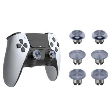 Imagem de CHARM FOCUS Metal Thumbsticks for PS5 Edge Controller, Analog Thumb Sticks Caps Replacement Kit for PS5 Dual Sense Edge Stick Module, 6 Joysticks, Gunmetal