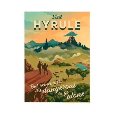 Imagem de Zeldas Link Legend Videogame Pintura Em Tela Arte De Parede Para Quart