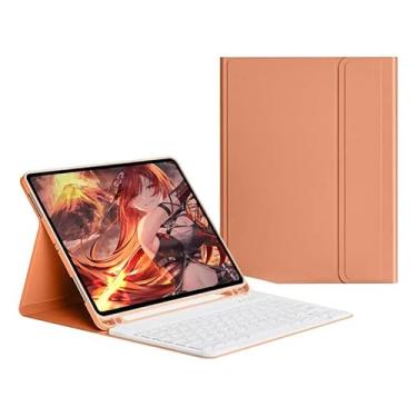 Imagem de Capa Para Tablet Com Teclado Bluetooth Para 2018/2020/2021/2022 iPad Pro 11 Polegadas (Laranja Vibrante, Teclado comum)
