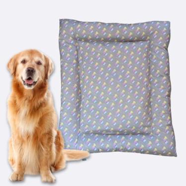 Imagem de Cama De Cachorro Porte Grande Colchonete Pet Premium Tamanho GG 90x75(Bege coração)