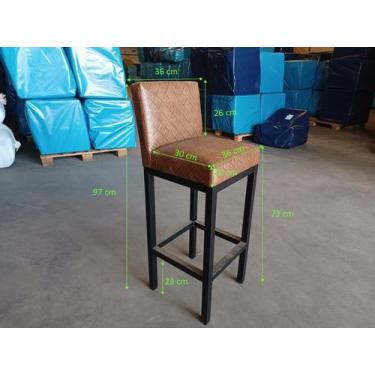 Imagem de Banqueta Alta Bistro Pés Metálico Bancada Baucão - Balaqui - Balaqui D