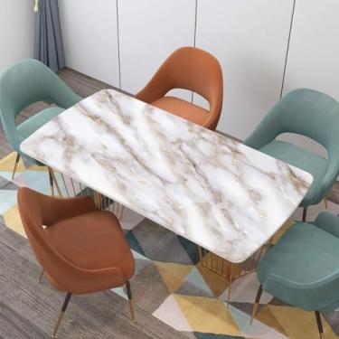 Imagem de Toalha De Mesa De Pvc Retrô, Imitação De Mármore Grão De Vidro Macio Plástico à Prova D'água à Prova De óleo Tapete De Mesa De Centro Para Sala De Estar Doméstica, 4, 70x70cm