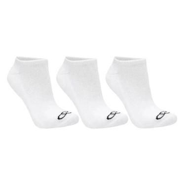 Imagem de Kit 3 Pares de Meia Masculina Olympikus Cano Curto Branco, Branco, G