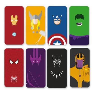 Imagem de Kit 8 Imãs Herois Vingadores/Avengers 6x12cm De Metal - M-Planner