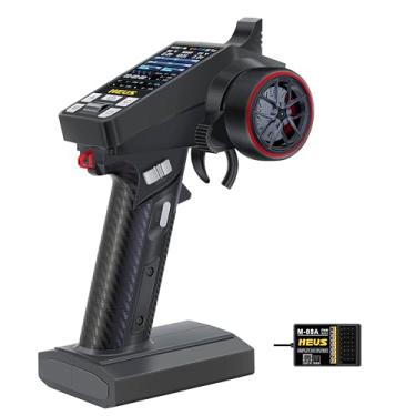 Imagem de MEUS RACING ME-8A RC Transmitter 8 Channels 2.4GHz and Receiver with Coach Mode for 1/8 1/10 1/18 1/24 RC Crawler Car Boat TRX4 TRX4M SCX10 SCX24 Upgrades Parts (Black)