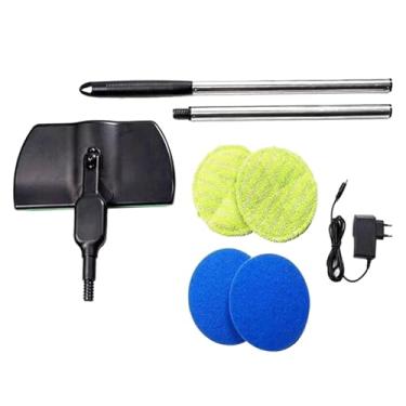 Imagem de YWJLQH Mop elétrico com almofadas giratórias, almofadas laváveis, esfregão rotativo recarregável, limpador de pisos duros, polidor para azulejos, mármore,