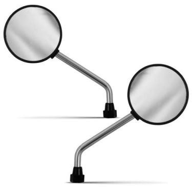 Imagem de Retrovisor Mini Redondo Universal Lado Dir/Esq. Haste Cromada - Pro to