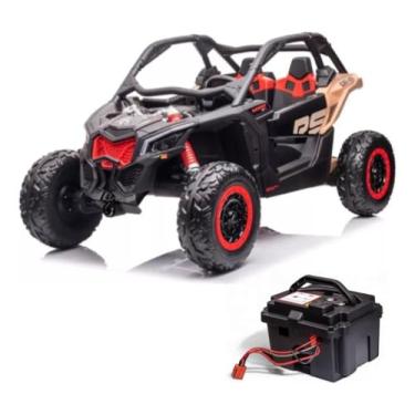 Imagem de Carrinho Elétrico Infantil Maverick UTV 24V BATERIA EXTRA (BEGE)