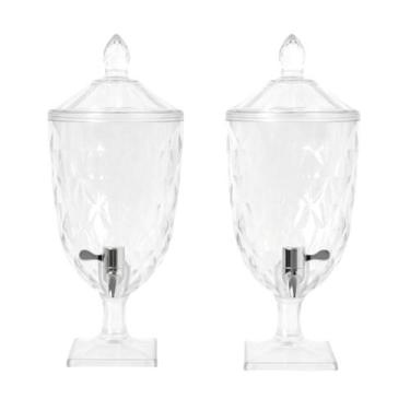 Imagem de Kit 2 Suqueira com Tampa Diamond de Acrílico 4,5 Litros - Xplast