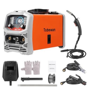 Imagem de Tobewan Máquina de solda MIG 3 em 1 MIG/LIFT TIG/MMA Máquina de solda potente equipamento de solda com display LCD Suporte de eletrodo de soldagem braçadeira de solda