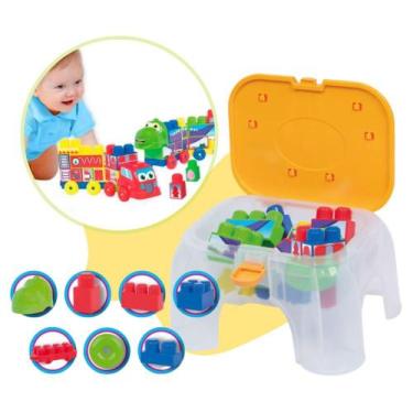 Imagem de Mesa Infantil Didática Bloco de Montar Criança Cotiplas - Cotiplás