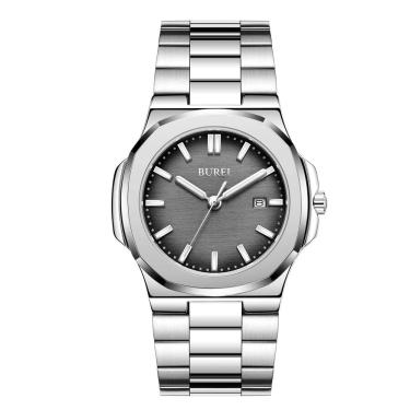 Imagem de Relógio de pulso BUREI Fashion Analog Date Stainless Steel Men