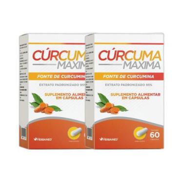 Imagem de Kit 2x Vitamina Curcuma maxima 60 cps - HERBAMED