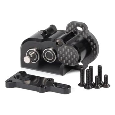 Imagem de CobraCrawler Ultralight Portal Transmission,48Pitch Tiny Gearbox,Machined Ultralight Portal Transmission Tiny Gearbox with Slipper Pad for Cheater Rigs Capra SCX10 III AR45 Axle (Black)