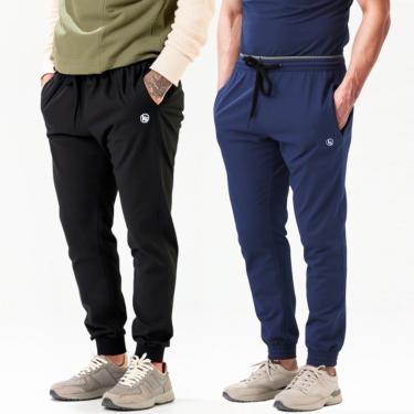Imagem de Kit 2 Calça Jogger Skinny Tecido Tactel com Elastano Esporte Casual-Masculino