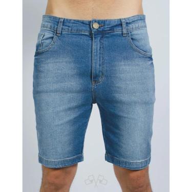 Imagem de Bermuda Jeans Masculina Corte Clássico Versátil Casual-Masculino