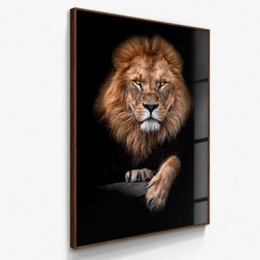 Imagem de Quadro Decorativo Leão Majestoso Selvagem Poder Decoração Sala Quarto 
