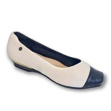 Imagem de Sapato Feminino Piccadilly Max Off White/Preto 147280-17 Tamanho:38;Cor:Branco;Genero:Feminino