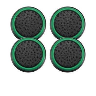 Imagem de 2 Pares De Grips P/ Controle Anti Derrapante Silicone Botão Analógico Do Joystick Cor: Verde Escuro