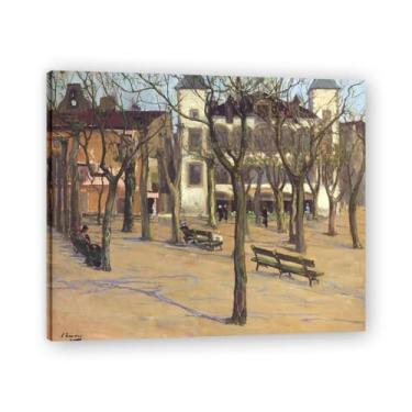 Imagem de Two Houses John Lavery Iconic Realist Portrait & War Scene Canvas Art – Decoração de parede irlandesa atemporal para casa emoldurada 39,98 x 48 cm