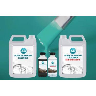 Imagem de Kit Porcelanato Líquido Azul Turquesa AG - RAL5018 por M² - Resinas ag