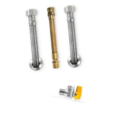 Imagem de Acessórios de Ligação de Aquecedor a Gás Komeco M1/2" F1/2" 40cm