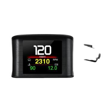 Imagem de HUD Universal P10 Pro - Velocímetro Inteligente OBD com Alarme e Naveg