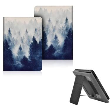 Imagem de Capa para 7" Kindle Oasis 10ª/9ªGeração(Lançado em 2019/2017, modelo: S8IN40/CM24WI), PU Estojo caso vertical em pé com ativação/repouso automático e alça de mão (6)