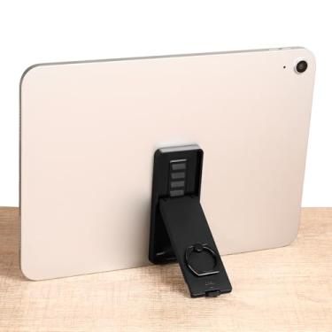 Imagem de Ptwola Suporte universal de anel para tablet, preto, dobrável, vários ângulos, tablets, adesivos, acessórios de mesa para mais leitores, PC, laptop