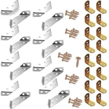 Imagem de 16 Cantoneira Inox Móveis + 16 Cantoneira 3X3 +176 Parafusos Soberba Phillips