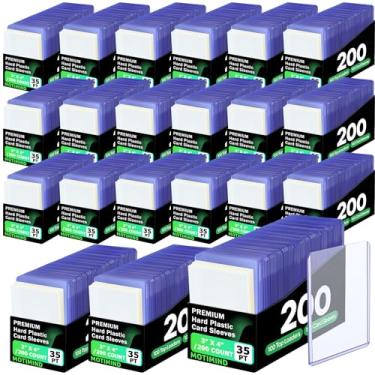 Imagem de MotiMind Pacote com 4000 capas de cartão de plástico rígido de 7,6 cm x 10 cm protetores de cartão de beisebol para negociação, esportes, jogos, cartas de futebol