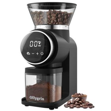 Imagem de Ollygrin Moedor De Café, Moedor De Café Elétrico Cônico Com 30 Configurações Precisas, Moinho De Rebarbas Com Tela Sensível Ao Toque Para Uso Doméstico Com 2 A 12 Xícaras