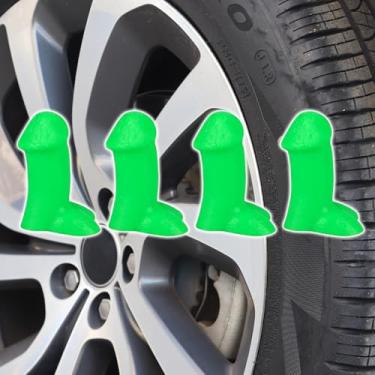 Imagem de Capas de haste de válvula de pênis, capas de haste de válvula de lápis, tampas de haste de válvula engraçadas, à prova de poeira, à prova d'água, antiferrugem, adequadas para carros, caminhões