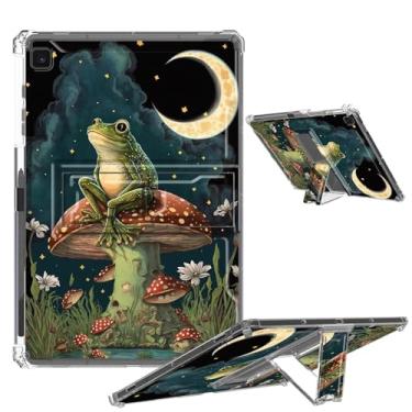 Imagem de Capa transparente para Samsung Galaxy Tab S6 Lite de 10,4 polegadas 2024/2022/2020 com suporte dobrável e suporte para lápis, capa resistente à prova de choque para tablet Galaxy Tab S6 Lite, cogumelo