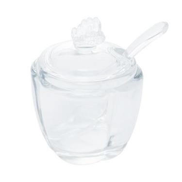 Imagem de Açucareiro Butterfly com Colher em Vidro 8,5x8,5x11cm - Wolff