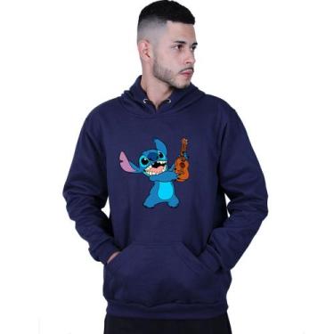 Imagem de Moletom Unissex Canguru Lilo Violão - Lafre, Azul marinho, P