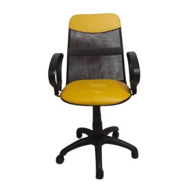 Imagem de Cadeira Diretor Tela Giratória Faixa E Braço Fixo Corano - Sintonia Fl