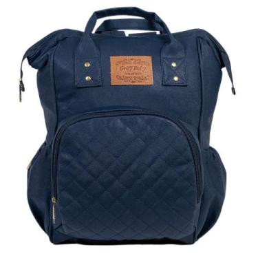 Imagem de Mochila Maternidade Griff Baby Matelassê Prime Azul Marinho