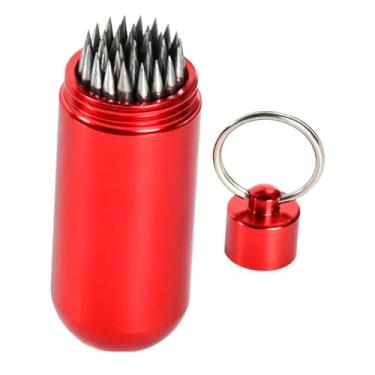 Imagem de Generic Ferramenta de reparo de ponta de taco de sinuca, ferramenta de modelagem de ponta com chaveiro, manutenção profissional, suprimentos práticos de, Vermelho