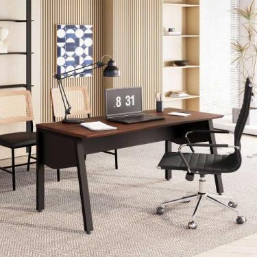 Imagem de Mesa Escritório 1,50m c/ Tampo Chanfrado e Pés Metálicos F5 - F5 Offic