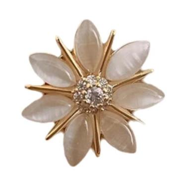 Imagem de Broche De Flor Feminino Com Laço Em Metal, Pin De Lapela Anti-reflexo,