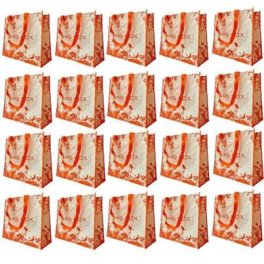 Imagem de Bolsa Ecobag Sacola De Ombro Kit 20 Uni Reutilizavel Compras Mercado D