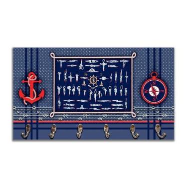 Imagem de Cabideiro De Parede Porta Chaves Náutica Marinheiro Mar 6 - FORMALIVRE