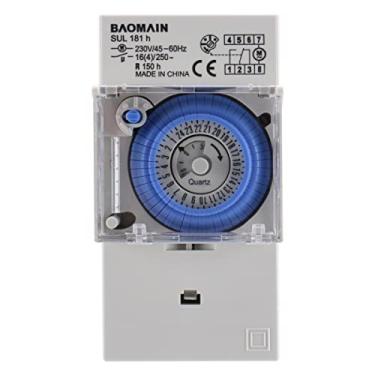 Imagem de Baomain Interruptor de temporizador SUL 181h manual/controle automático 16A 220V 24 horas mecânico programável digital