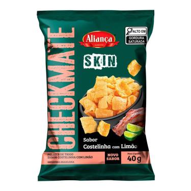Imagem de Salgadinho Aliança Checkmate Skin Sabor Costelinha em Limão 40g