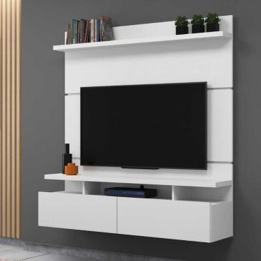 Imagem de Painel Para Tv Até 55 Polegadas 130cm Mdf Branco Veneza - On Móveis