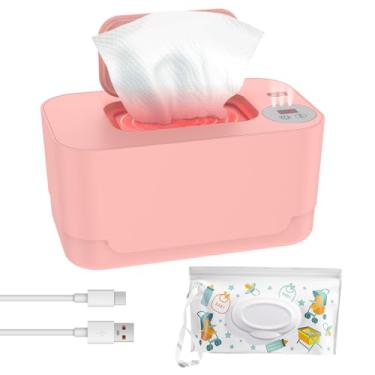 Imagem de Aquecedor de lenços umedecidos de temperatura ajustável, aquecedor portátil de lenços umedecidos para carro, capa USB para lenços umedecidos e aquecedor para lenços umedecidos