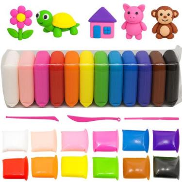 Imagem de 12 Massinhas Argila EVA que Pula Infantil Brinquedo Não Suja - Goal Ki