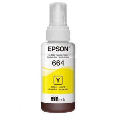 Imagem de Garrafa de Tinta Epson EcoTank 664 T664420 Amarelo para Impressoras L110, L120, L210